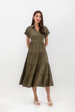 SYLVIA TIERED MAXI SHIRT DRESS