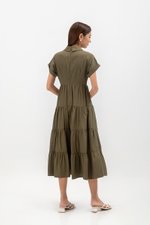 SYLVIA TIERED MAXI SHIRT DRESS