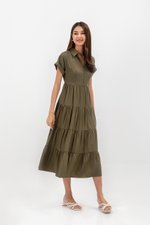 SYLVIA TIERED MAXI SHIRT DRESS