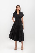 SYLVIA TIERED MAXI SHIRT DRESS