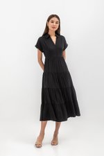 SYLVIA TIERED MAXI SHIRT DRESS