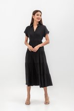 SYLVIA TIERED MAXI SHIRT DRESS