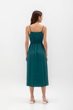 ALISON SMOCKED WAIST CAMISOLE MIDI DRESS