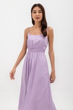 ALISON SMOCKED WAIST CAMISOLE MIDI DRESS