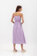 ALISON SMOCKED WAIST CAMISOLE MIDI DRESS