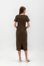 JAYLEEN SLEEVED SHEATH DRESS
