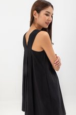 MERINDA PLEATED BACK V MINI DRESS