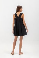 MERINDA PLEATED BACK V MINI DRESS