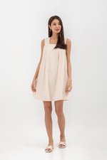 MERINDA PLEATED BACK V MINI DRESS