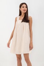 MERINDA PLEATED BACK V MINI DRESS