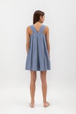 MERINDA PLEATED BACK V MINI DRESS
