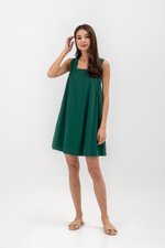 MERINDA PLEATED BACK V MINI DRESS