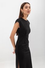 EMILY CAP SLEEVE FITTED MIDI DRESS
