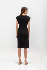 EMILY CAP SLEEVE FITTED MIDI DRESS