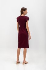 EMILY CAP SLEEVE FITTED MIDI DRESS