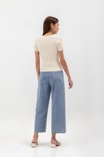 LYNN SWEETHEART NECKLINE KNIT TOP