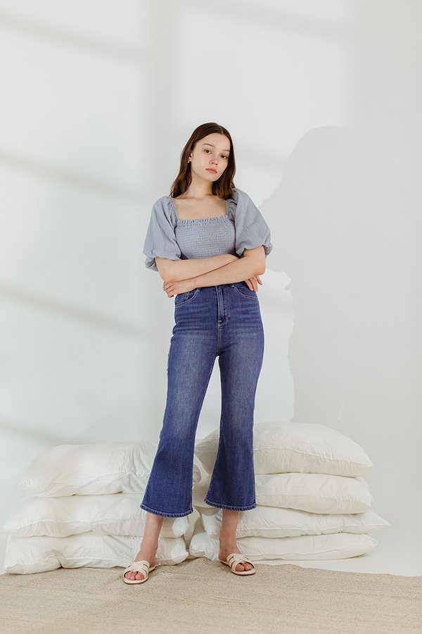 KRIS DENIM FLARE HEM JEANS