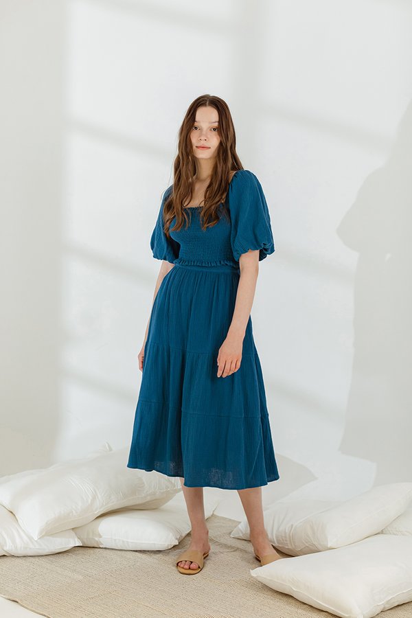 IMANI TIERED MUSLIN MIDI SKIRT