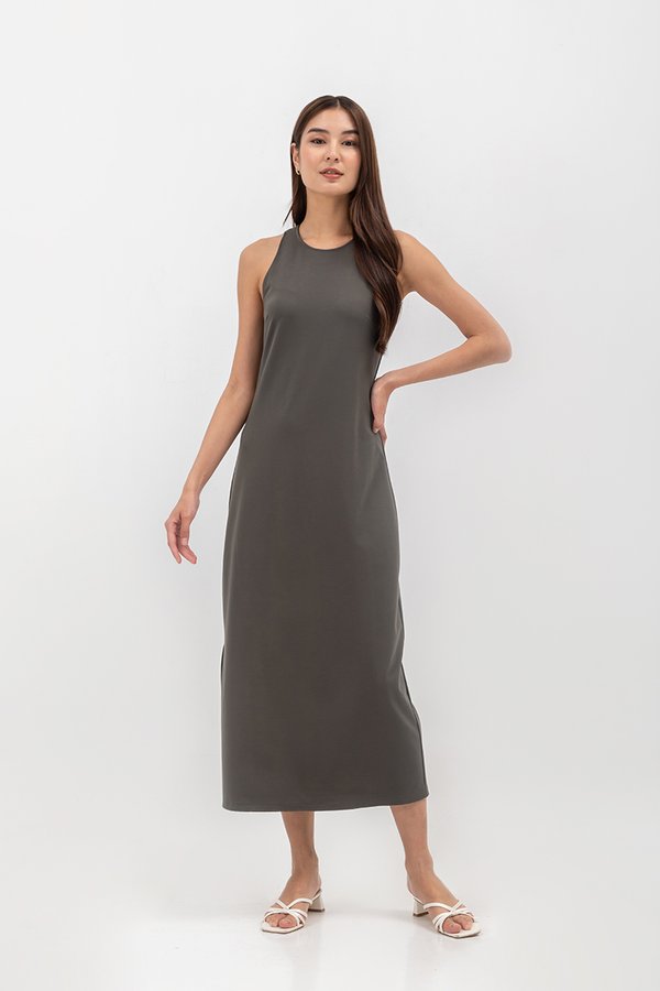 LEIDA V BACK COLUMN TANK DRESS LEIDA V BACK COLUMN TANK DRESS
