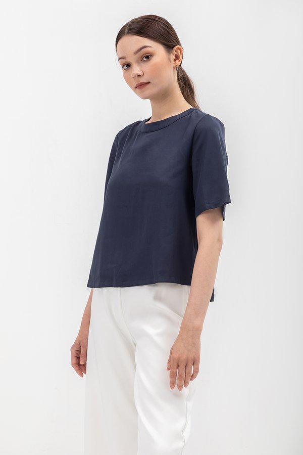 BLAIR BACK BUTTONDOWN TENCEL TOP