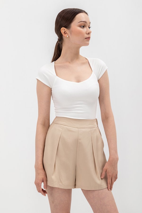 CAPRI TENCEL SHORTS W BACK ELASTIC
