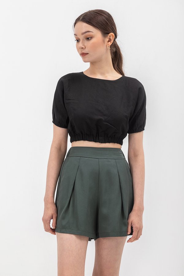 CAPRI TENCEL SHORTS W BACK ELASTIC