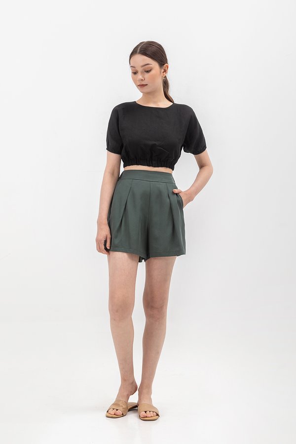 CAPRI TENCEL SHORTS W BACK ELASTIC