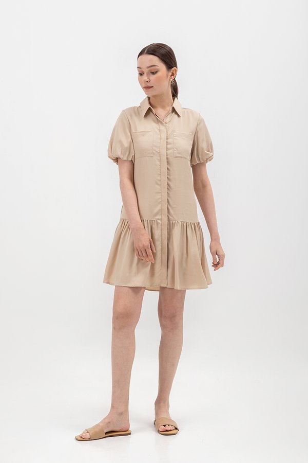 GIANNA BUTTONDOWN TENCEL SHIRT DRESS