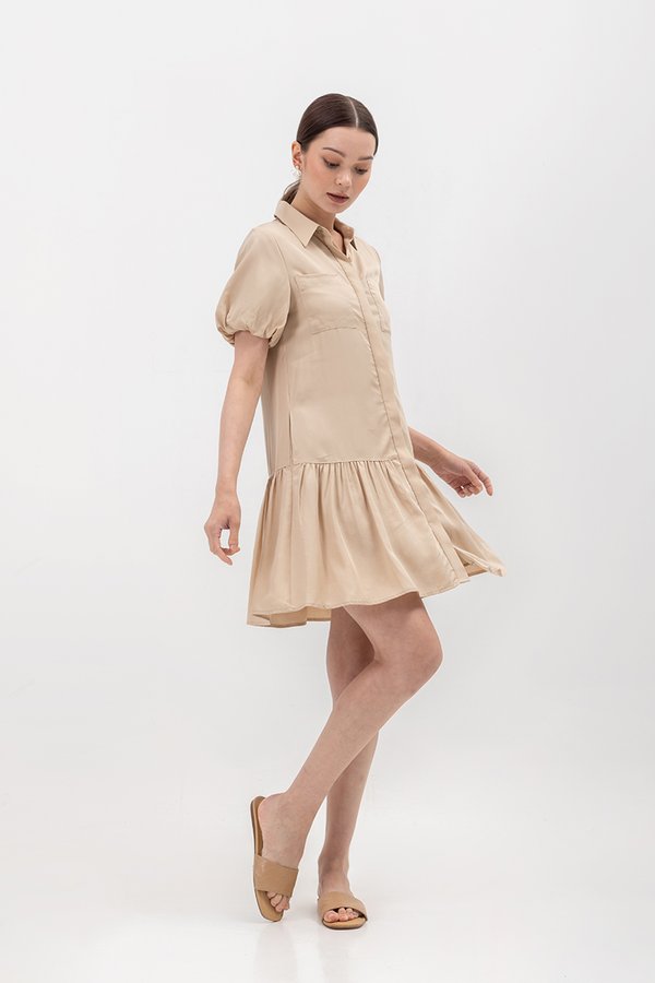 GIANNA BUTTONDOWN TENCEL SHIRT DRESS