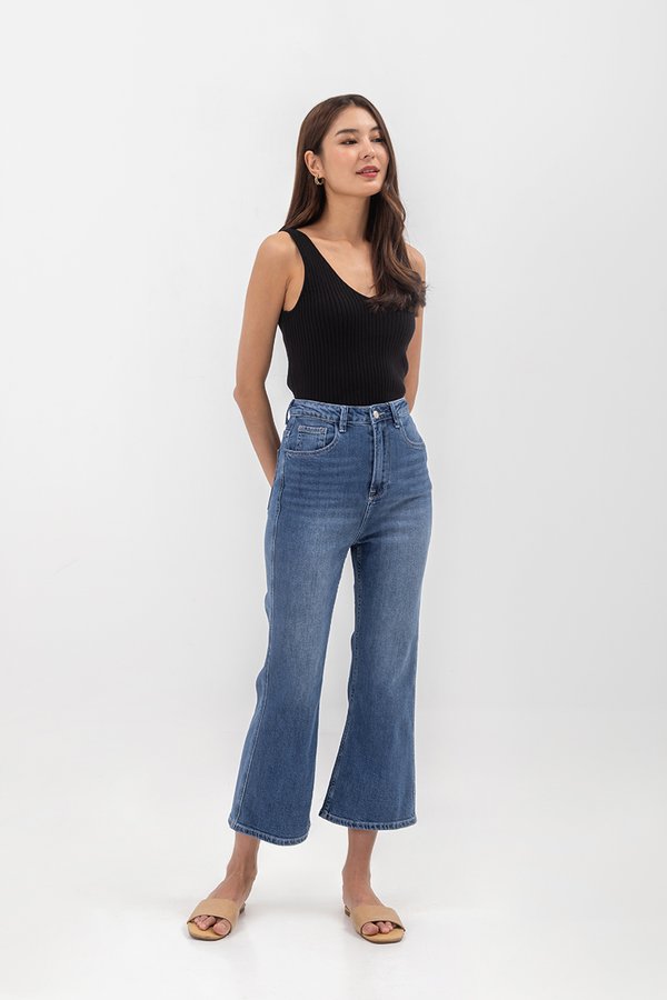 KRIS DENIM FLARE HEM JEANS