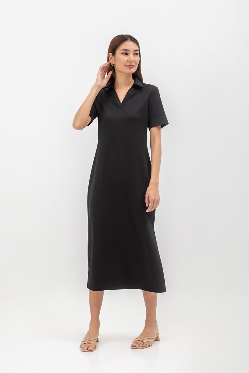 GENEVEIVE POLO SHIRT MIDI DRESS