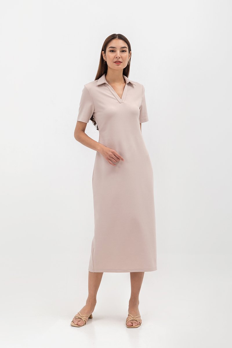 GENEVEIVE POLO SHIRT MIDI DRESS