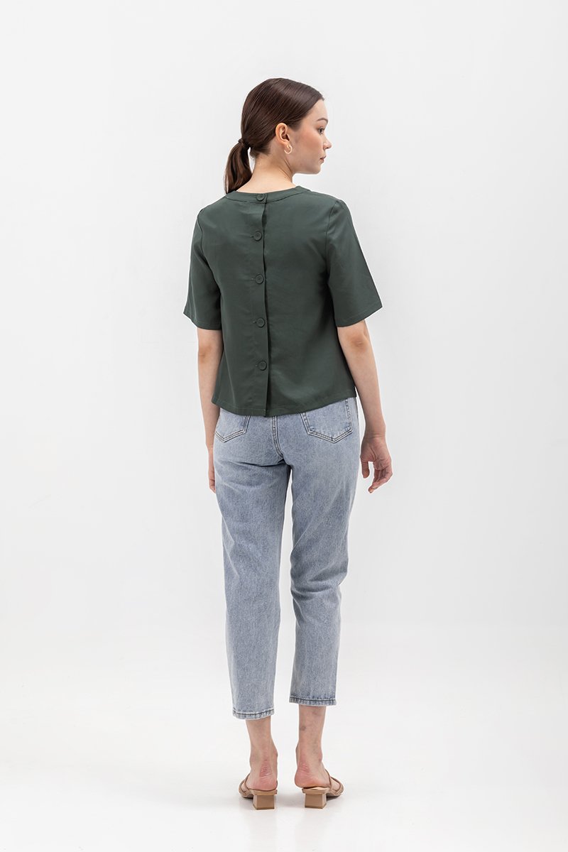 BLAIR BACK BUTTONDOWN TENCEL TOP
