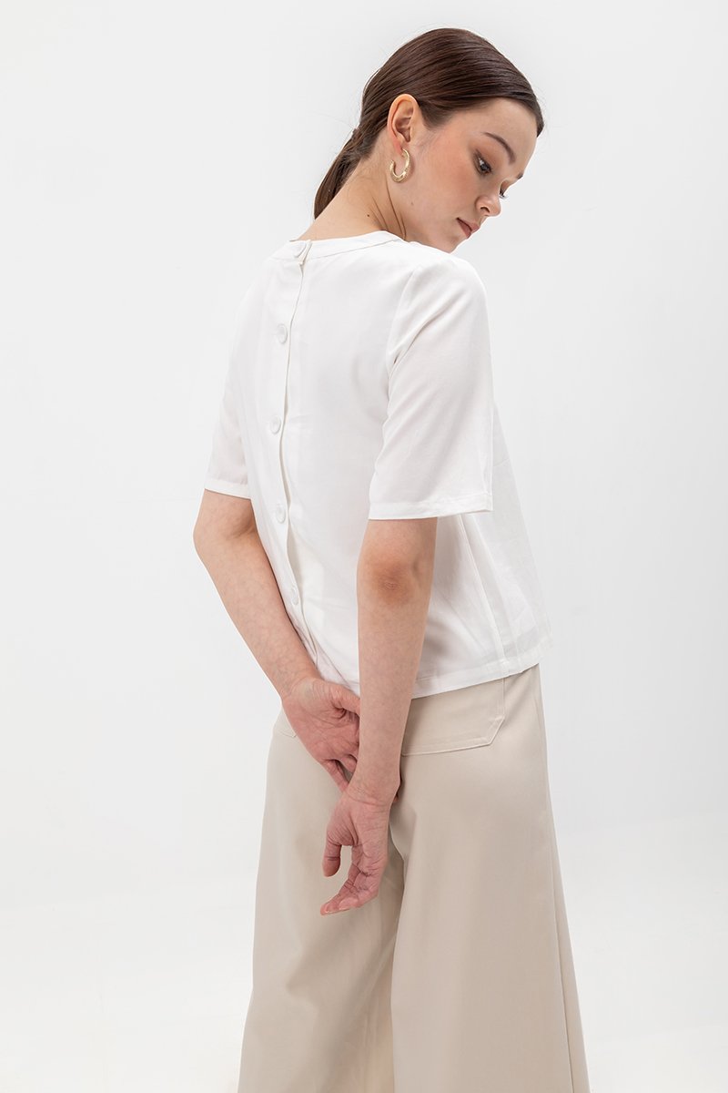 BLAIR BACK BUTTONDOWN TENCEL TOP
