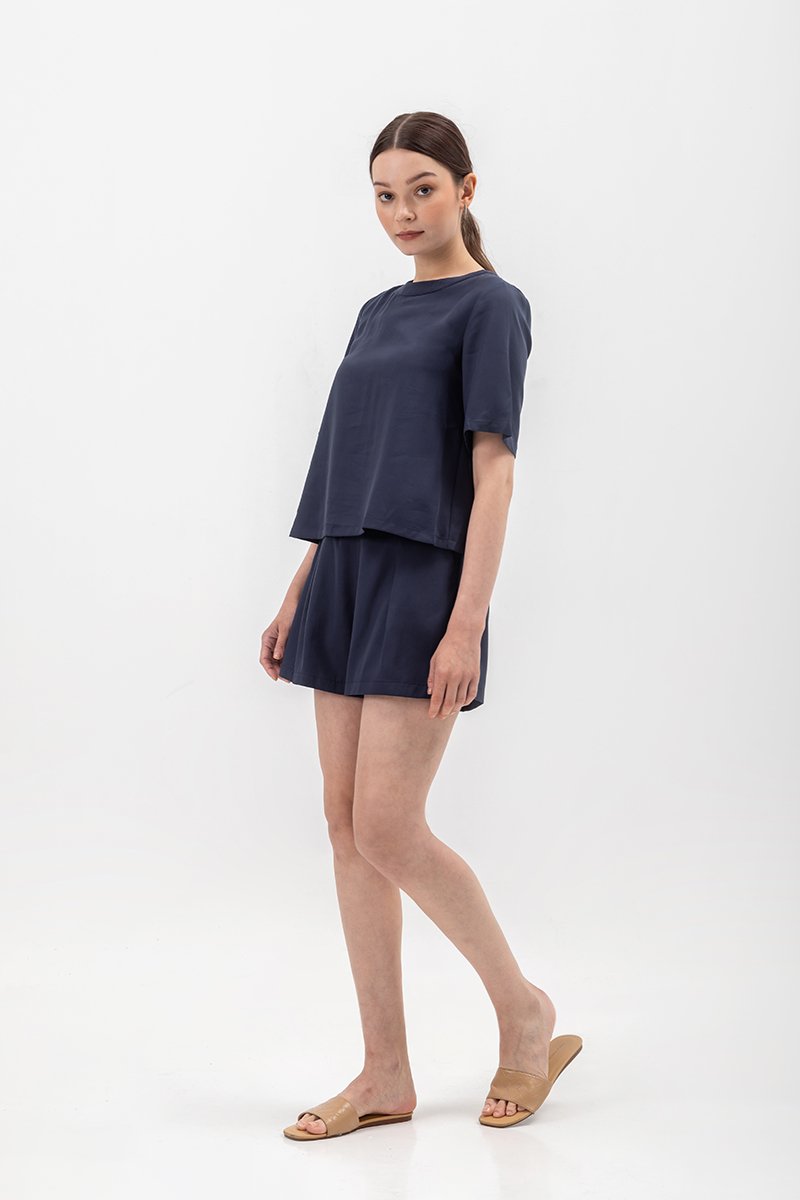 BLAIR BACK BUTTONDOWN TENCEL TOP