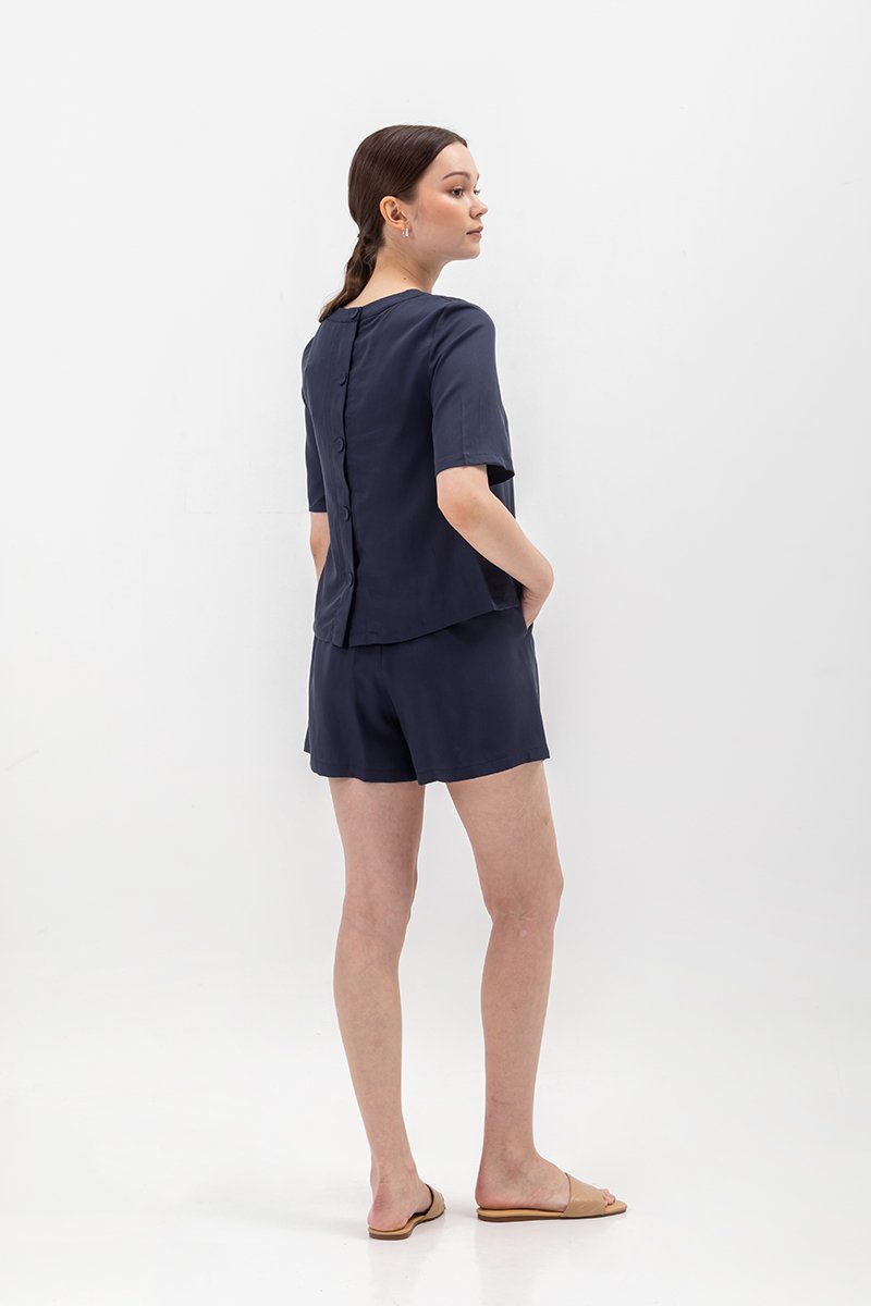 CAPRI TENCEL SHORTS W BACK ELASTIC