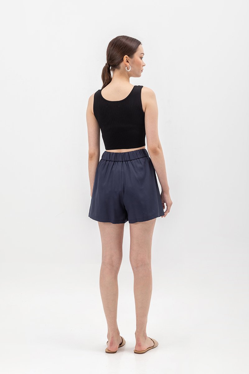 CAPRI TENCEL SHORTS W BACK ELASTIC