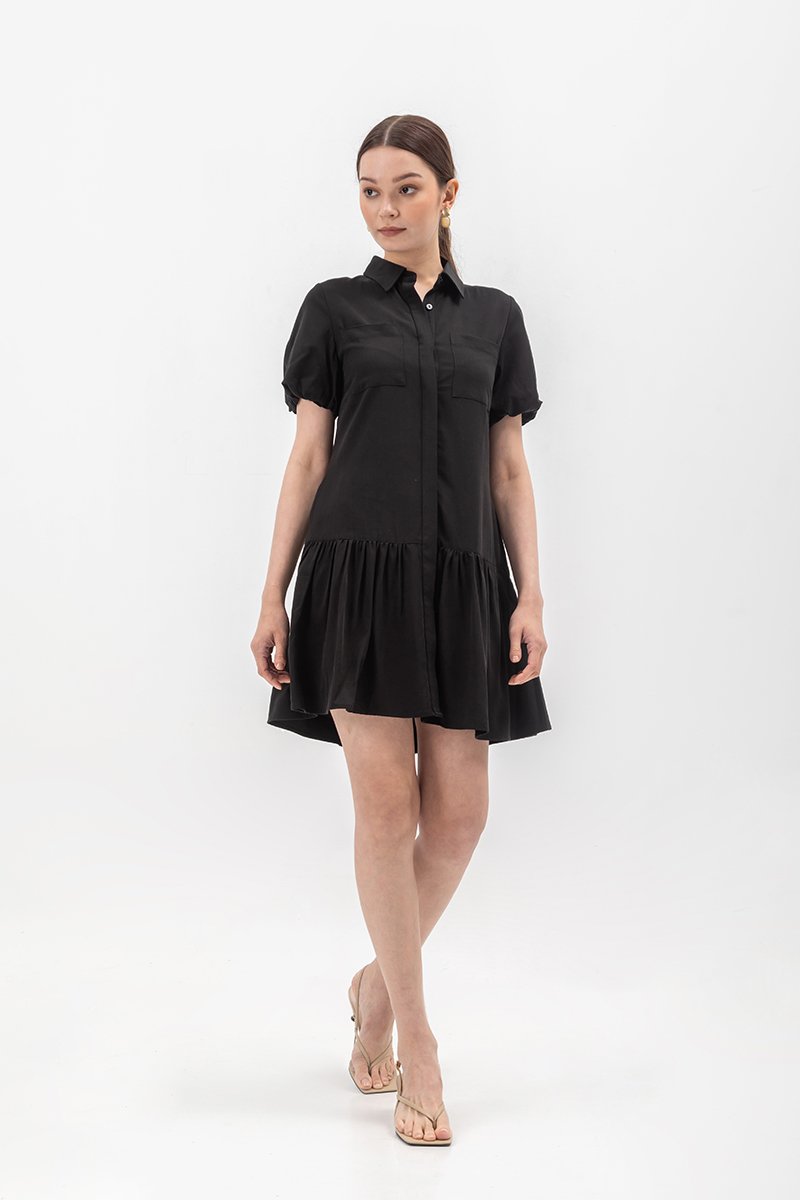 GIANNA BUTTONDOWN TENCEL SHIRT DRESS