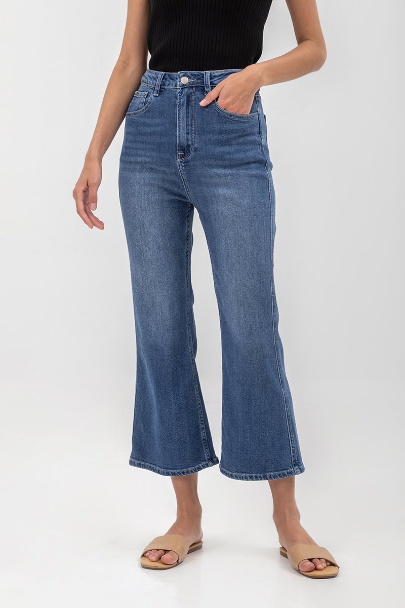KRIS DENIM FLARE HEM JEANS