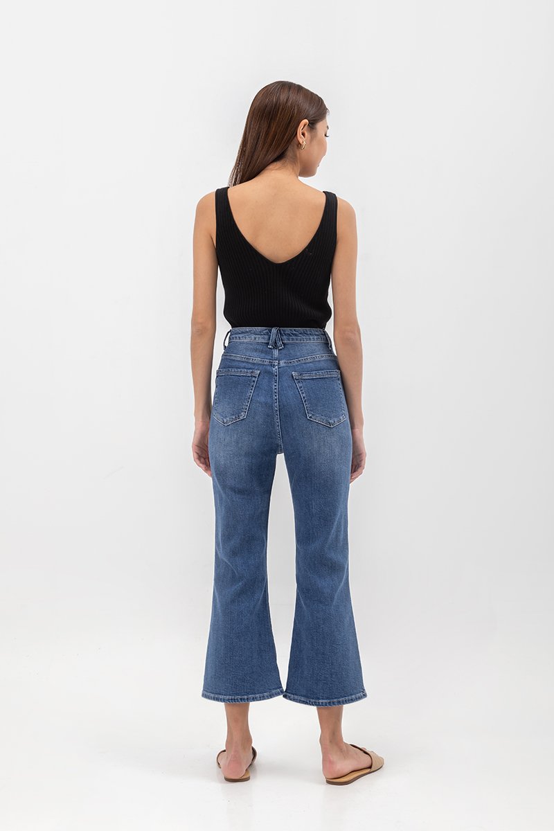 KRIS DENIM FLARE HEM JEANS
