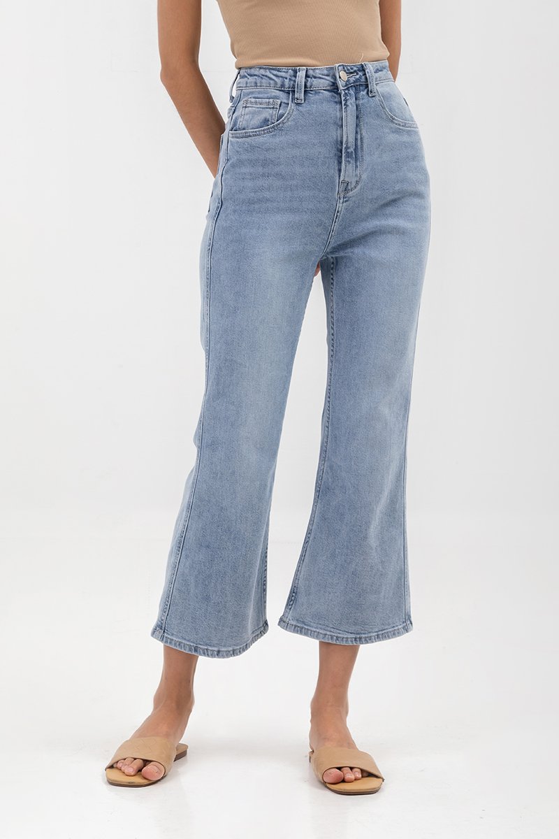 KRIS DENIM FLARE HEM JEANS