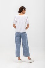 LIERA EMBROIDERED PUFF SLEEVE TOP