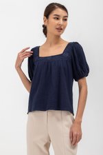 LIERA EMBROIDERED PUFF SLEEVE TOP