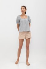 LIERA EMBROIDERED PUFF SLEEVE TOP