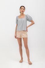 LIERA EMBROIDERED PUFF SLEEVE TOP