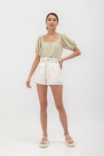 LIERA EMBROIDERED PUFF SLEEVE TOP