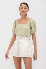 LIERA EMBROIDERED PUFF SLEEVE TOP