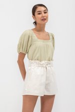 LIERA EMBROIDERED PUFF SLEEVE TOP