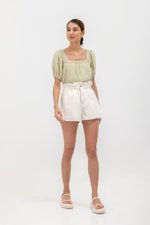 LIERA EMBROIDERED PUFF SLEEVE TOP