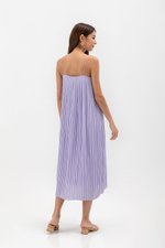 SORA PLEATED CAMISOLE MIDI DRESS W SASH
